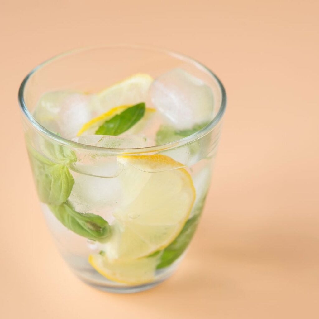 basil lemonade mocktail for summer