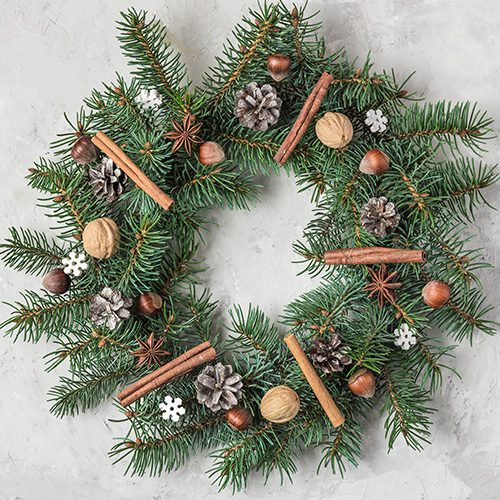 City Floral Garden Center-Fresh-Holiday wreaths--cinnamon spice wreath