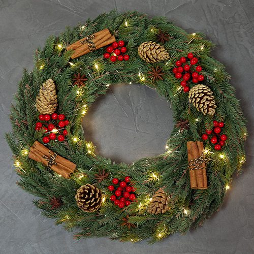City Floral Garden Center-Fresh-Holiday wreaths-cinnamon wreath