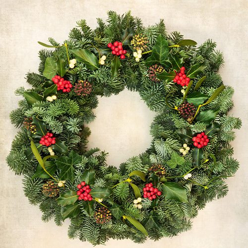 City Floral Garden Center-Fresh-Holiday wreaths-evergreen bounty wreath
