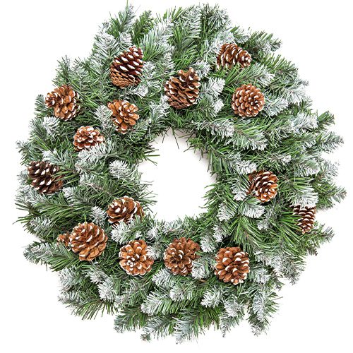 City Floral Garden Center-Fresh-Holiday wreaths-multicone wreath