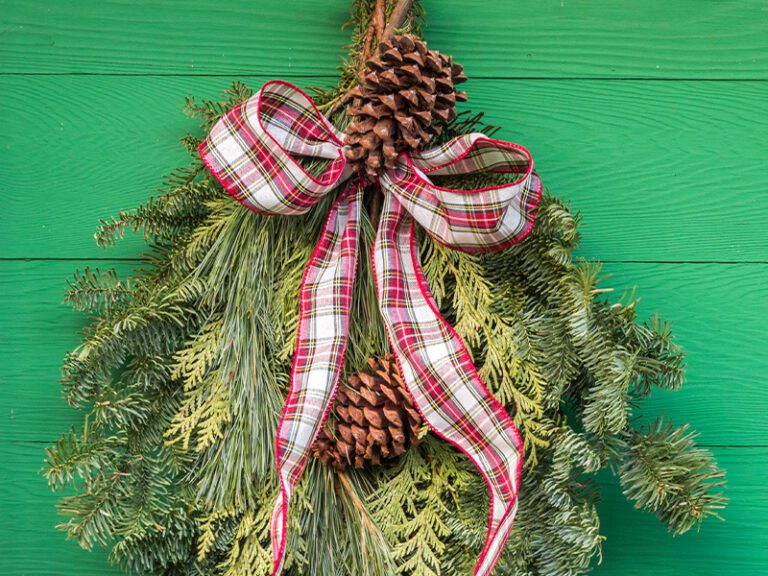 City Floral Garden Center-holiday greens-evergreen swag on front door